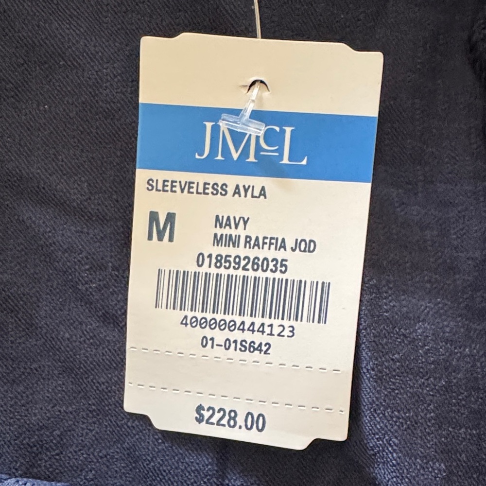 NWT J. McLaughlin Navy Sleeveless Dress - Picture 2 of 7